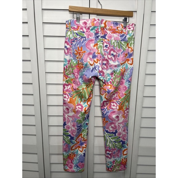 Lauren Ralph Lauren Floral Colorful Straight Leg Stretch Vacation Pants Size 6P - Picture 6 of 9